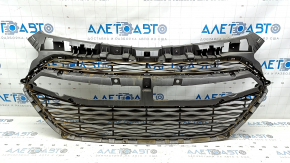 Lower grille of the front bumper of the Hyundai Sonata 11-15 hybrid, cracks
