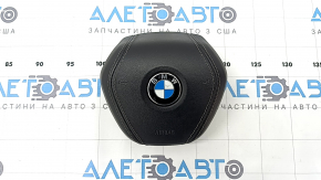 Airbag in the driver's steering wheel for the BMW 5 G30 17-23, black, leather