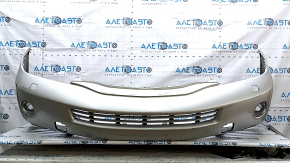 Bare front bumper for Lexus RX400h 2006-2008, headlight washer system, silver, scratches, cracks in mount