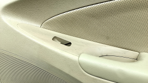 Rear right door panel for Hyundai Sonata 13-15, beige with beige leather insert, perforated, beige leather armrest, glossy gray molding, with handle, for cleaning