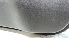 Front left door panel for Hyundai Sonata 11-15, beige with beige leather insert, perforation, beige leather armrest, glossy gray molding, infinity, with handle, scratches, needs cleaning