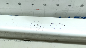 Left side sill for Hyundai Sonata 11-15 hybrid, white, with mudguard, scratches