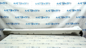 Left side sill for Hyundai Sonata 11-15 hybrid, white, with mudguard, scratches