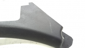 Rear left door sill plate for Hyundai Sonata 11-15, black, with chrome trim, scratches