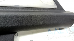 Rear left door sill plate for Hyundai Sonata 11-15, black, with chrome trim, scratches