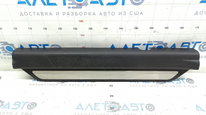 Front left door sill plate for Hyundai Sonata 11-15, black, with chrome trim, scratches