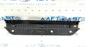Front left door sill plate for Hyundai Sonata 11-15, black, with chrome trim, scratches