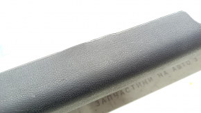 Front left door sill plate for Hyundai Sonata 11-15, black, with chrome trim, scratches