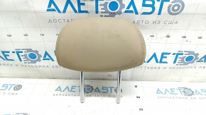Rear right headrest for Hyundai Sonata 11-15, leather, beige, dry-cleanable, cracked