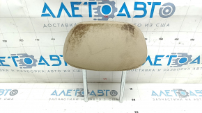 Rear right headrest for Hyundai Sonata 11-15, leather, beige, dry-cleanable, cracked
