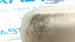 Rear right headrest for Hyundai Sonata 11-15, leather, beige, dry-cleanable, cracked