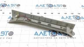Illuminated rear left door sill plate for Lexus RX300 RX330 RX350 RX400h 04-08, gray, illuminated, with chrome trim, scratches