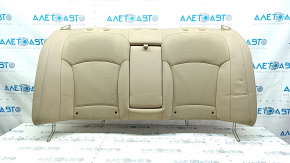 Rear seat, 2nd row, upper part, Hyundai Sonata 11-15, beige, perforated, with armrest, without headrests, dented leather, dry-cleanable