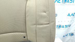 Rear seat, 2nd row, upper part, Hyundai Sonata 11-15, beige, perforated, with armrest, without headrests, dented leather, dry-cleanable