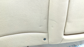 Rear seat, 2nd row, upper part, Hyundai Sonata 11-15, beige, perforated, with armrest, without headrests, dented leather, dry-cleanable