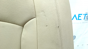 Rear seat, 2nd row, upper part, Hyundai Sonata 11-15, beige, perforated, with armrest, without headrests, dented leather, dry-cleanable