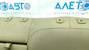 Rear seat, 2nd row, upper part, Hyundai Sonata 11-15, beige, perforated, with armrest, without headrests, dented leather, dry-cleanable