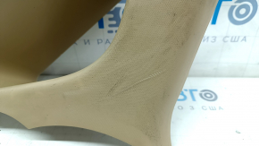 Left rear pillar trim for Hyundai Sonata 11-15, beige, scratched, needs cleaning