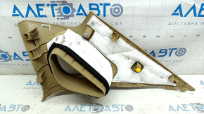 Left rear pillar trim for Hyundai Sonata 11-15, beige, scratched, needs cleaning