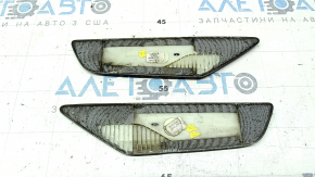 Set of 2 black fender emblem moldings for Honda Accord 18-22
