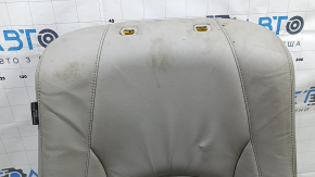 Passenger seat upholstery for Lexus RX300 RX330 RX350 RX400h 04-09, gray leather, heated, cracked, dry-cleanable