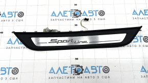 Door sill trim outer rear left BMW 5 G30 17-23 Sport Line, with illumination