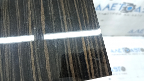 BMW 5 G30 17-23 center console trim panels, gloss black, Fineline Ridge wood grain, type 2, scratches