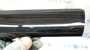BMW 5 G30 17-23 center console trim panels, gloss black, Fineline Ridge wood grain, type 2, scratches