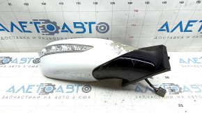 Right side mirror assembly for Hyundai Sonata 11-15, 7 pins, turn signal, heated, white, paint peeling