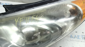 Left front headlight for Hyundai Sonata 11-15 hybrid, halogen, polished, web-like