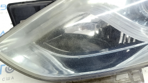 Left front headlight for Hyundai Sonata 11-15 hybrid, halogen, polished, web-like