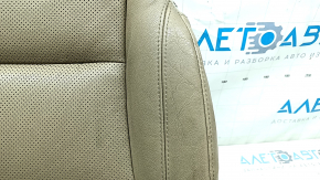 Driver's seat trim, lower part, Hyundai Sonata 11-15, beige leather, heated, cracks