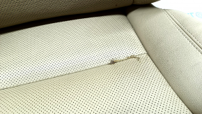 Hyundai Sonata 11-15 passenger seat upholstery, beige leather, heated, cracks in the leather, needs cleaning