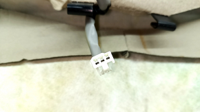 Hyundai Sonata 11-15 passenger seat upholstery, beige leather, heated, cracks in the leather, needs cleaning