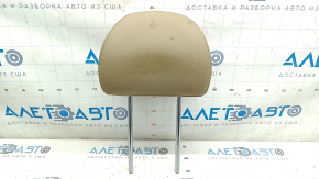 Front right headrest for Hyundai Sonata 11-15, leather, beige, for cleaning