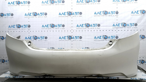 Rear bumper bare Toyota Camry v50 12-14 usa LE XLE white, dented, crack in mount