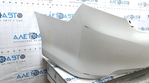 Rear bumper bare Toyota Camry v50 12-14 usa LE XLE white, dented, crack in mount