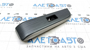 Rear left power window control trim for Toyota Camry v50 12-14 USA, gray wood grain