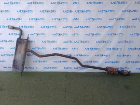 Single pipe exhaust system for Ford Fusion mk5 19-20 2.0 hybrid, plug-in with catalytic converter, rusty