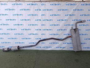 Single pipe exhaust system for Ford Fusion mk5 19-20 2.0 hybrid, plug-in with catalytic converter, rusty