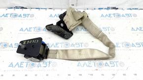 Rear left seat belt, dual, with pyrotechnic insert, Ford Fusion mk5 13-16, beige, dry-cleanable, worn