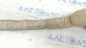 Rear left seat belt, dual, with pyrotechnic insert, Ford Fusion mk5 13-16, beige, dry-cleanable, worn
