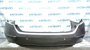 Bare rear bumper for Honda Accord 18-22 with parking sensors, silver, dented, tears, broken mount