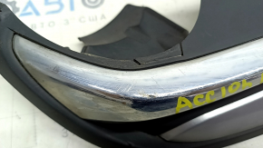 Right muffler cap for Honda Accord 18-22 EXL, touring with chrome, gray insert, broken mount, scratches, peeling chrome
