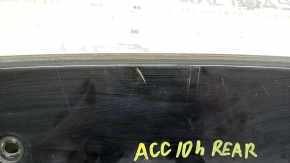 Honda Accord 18-22 rear bumper lower trim, gloss black, with dark chrome molding, scratches, molding peeled off