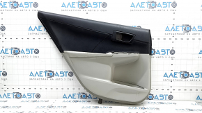 Rear left door panel for Toyota Camry v50 12-14 USA, gray with black plastic insert, gray leather armrest, dry-cleanable