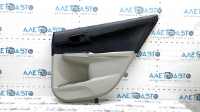 Door trim panel rear right Toyota Camry v50 12-14 USA gray with black plastic insert, armrest gray leather, dry-cleanable