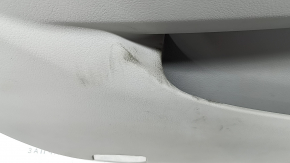 Front left door panel for Toyota Camry v40, gray, gray leather armrest, wood insert, no controls, whitened plastic, worn, needs cleaning