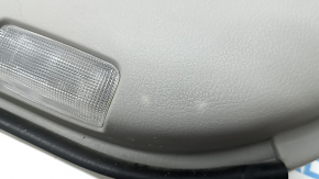 Toyota Camry v40 front right door panel, gray, gray leather armrest, wood insert, no controls, whitened plastic