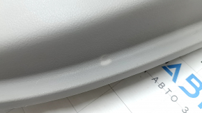Toyota Camry v40 front right door panel, gray, gray leather armrest, wood insert, no controls, whitened plastic